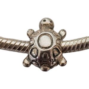 Authentic Retired Pandora 925 ALE Sterling Silve Happy Sea Turtle Charm #790158